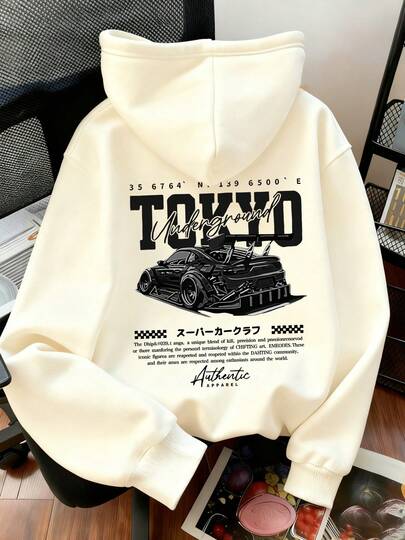 1pc Tween Boy Fleece Lined Thick Warm Hoodie Sweatshirt, Young Student Clothing, Suitable For Kids Autumn/Winter Long Sleeve Top