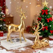 一对鹿形装饰摆件，适用于吧台柜、客厅、电视柜装饰，是馈赠佳品、摄影道具、直播道具、情人节装饰、家庭聚会装饰的理想之选。 - 金色擺飾 - 查看 13