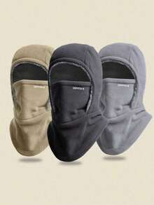 Fleece Balaclava Cycling Cap Cold-Proof Windproof Warm Hood And Hat Thicken Thermal Ski Windproof Cap Women Men - 彩色 - 查看 10