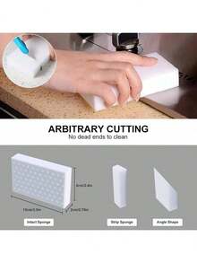 1/10pcs Magic Cleaning Sponge, 2X Density Melamine Foam Cleaning Pad, Scratch-Free Cleaning Sponge, Suitable For Household Cleaning Of Bathroom, Kitchen, Utensils, Furniture, Floors, Walls, Ideal For Household, Bathroom, Kitchen Supplies, Holiday & Mother's Day Gifts - Multicolor 2 - View 10