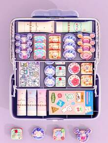 Bow Hair Accessory Storage Box, Cute Hair Clips, Hair Pins, Jewelry, Cosmetics, Dust-Proof Storage Box - Multicolor - View 8