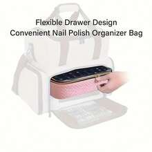 Nail Polish Storage Bag, Travel Nail Polish Organizer, Portable Handheld Cosmetic Organizer, Multi-Functional Gel Nail Polish Organizer, With Removable Dividers, Holds 40 Bottles, Ideal For Nail Polish, Essential Oils, Rhinestones Storage.(Bag Only) Makeup Bag Make Up Bag Makeup Pouch Cosmetic Bag Toiletry Bag Wash Bag Travel Essential Cruise Essentials Vacation Essentials For Men Women