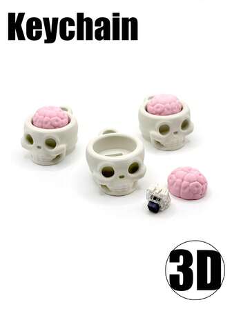 1个3D打印挤压骨头钥匙扣，节日活动生日礼物