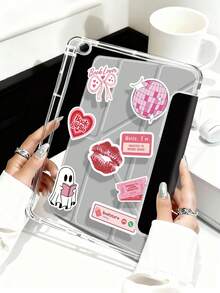 1 pieza Funda para tableta y libro electrónico Kindle compatible con iPad 10.ma generación, iPad 10.2/Mini6/Mini7/9.7 pulgadas, Galaxy Tab A9 Plus, Kindle (11.a generación-lanzamiento 2024)(6 pulgadas), Kindle Paperwhite 12.a generación 2024, con estampado de vaca y pegatinas, un gran regalo para fiestas, con un diseño elegante y sencillo. - Multicolor - Ver 4