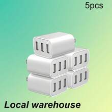 Bộ 5 củ sạc nhanh USB 3 cổng: Tương thích với dòng 16/15/14, thiết bị Galaxy & Android – Củ sạc đa thiết bị, phù hợp cho nhiều người sạc cùng lúc, nhiều thiết bị sạc cùng lúc, đáp ứng nhu cầu sạc tại nhà và bàn làm việc văn phòng. Bộ sạc điện thoại đa cổng công suất cao. - Xem 4