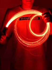 Rechargeable LED Fiber Optic Whip - 7 Light Effects, 36 Modes, 360° Swivel Super Bright | Concert Dance/Belly Dance, Raves/Parties/EDM, Birthday Valentine's Gift - 發光鞭子 - 查看 3