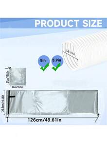 升级版空调软管罩 - 便携式一键安装，耐用织物通风罩，空调配件，外观时尚，设计灵活。空调排水管配件，加厚抗老化、防漏防冻，安装简便，耐用织物通风罩，增强隔热性和管道性能，空调配件，外观时尚，设计灵活。 - 126*26cm - 查看 10