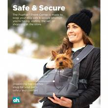 Pzw Outward Hound PupPak - Transportador Delantero Para Perro Pequeño Gris Mochila Para Mascotas De Senderismo Y Campamento Manos Libres Para Mascotas Pequeñas De Hasta 10 Libras Correas Acolchadas9319 - Black - View 6