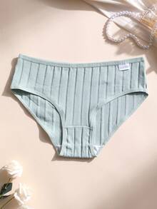 9条装女士纯棉内裤，性感低腰纯色三角裤，罗纹柔软弹力舒适内衣，适合日常穿着、运动、瑜伽和贴身穿着。 - 彩色 - 查看 8