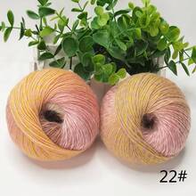 2团100%针织彩色纱线，总长360米/100克，柔软舒适的冰岛混色针织纱线，适合DIY编织、钩编、手工礼品（围巾、披肩、毛衣、帽子）、工艺品制作（1团=50克=180米=1.76盎司*2团） - 彩色 - 查看 28