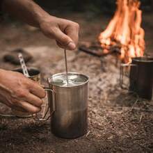 French Press For Camping: Portable And Durable Coffee Maker With Insulated Design For Outdoor Adventures Ideal For Hiking Backpacking And Tent Life Ensures Rich Full-Bodied Brew Anywhere You Go - StainlessSteel - View 6