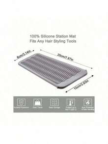 1pc Hanging Silicone Heat Resistant Pad Hair Straightener Storage Bag Combination Cosmetic Storage Bag Makeup Storage Bag Mini Bag Hair Straightener Travel Bag For Flat Clips Curling Irons Hot Curling Irons Salon Tool Box Travel Small Cosmetic Case Accessories Makeup Holder Brush Bag Makeup Container Cosmetic Bag Travel Essentials - Hồng - Xem 5