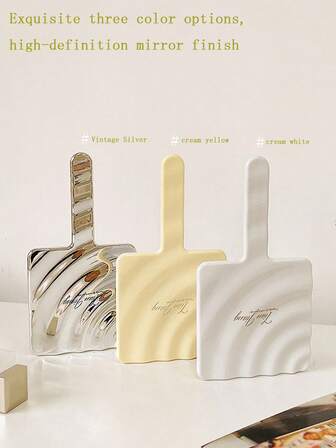 Espejo de mano portátil de alta gama, estilo coreano, superficie de espejo de alta definición, espejo de maquillaje compacto de lujo, espejo de belleza y maquillaje de nicho para estudiantes, económico, relleno de calcetines, maquillaje, herramientas de maquillaje, cosas baratas, regalos, regalos para mujeres, regalos de Navidad