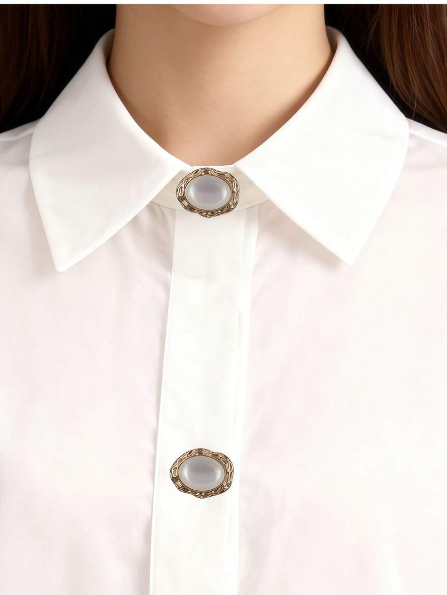 5 piezas de botones decorativos elegantes, adecuados para cárdigans, abrigos de lana, etc., se pueden usar como decoración o como accesorios de ropa DIY - Multicolor - Ver 1