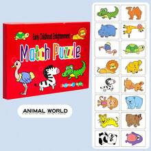 1 Set Bilingual Matching Puzzle Cards, Suitable For 3-6 Years Old Children - Chinese-English Educational Toy, Preschool Intelligence Development Game, Unisex - Multicolor - View 12