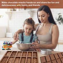 巧克力棒模具，不粘迪拜巧克力棒、库纳法、开心果糖果模具，12合1可拆分设计，适用于迪拜模具、能量蛋白棒