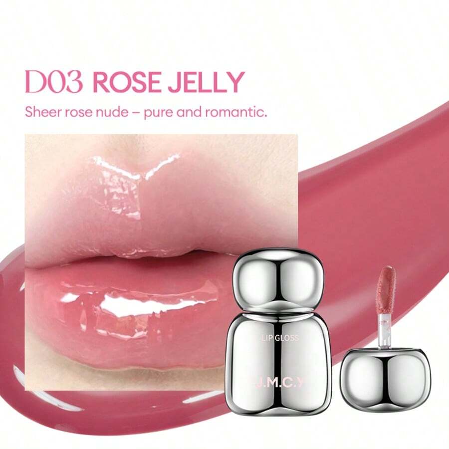 J.M.C.Y 透明唇彩，保湿，不晕染，镜面般光泽唇釉，唇部精华，学生唇膏 - D03 ROSEJELLY - 查看 1
