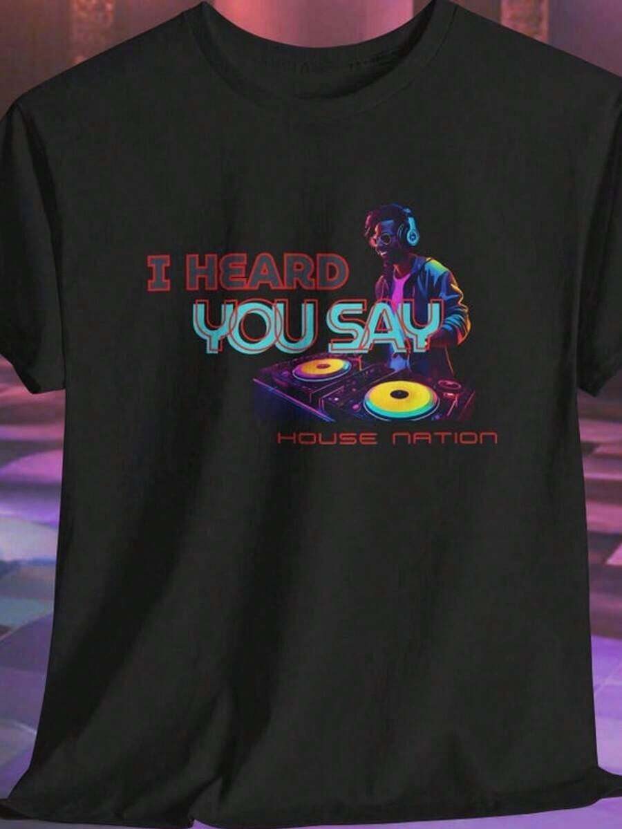 House Wife Dom Dolla John Summit Tee _ DJ Music Lover Shirt _ Electronic Dance Music Apparel HouseValentine's Day T-Shirts - 黑4 - 查看 1