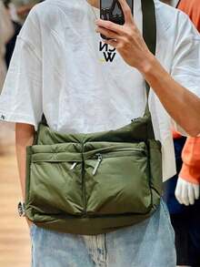 حقيبة كتف رياضية ذات سعة كبيرة وجيوب متعددة، حقيبة كمبيوتر ذات كتف واحد