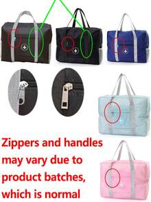 1 件大容量旅行行李袋、服装收纳整理袋、手提包便携式旅行行李袋、商务旅行袋、户外收纳袋、衣柜收纳袋、适合旅行、商务旅行、周末运动和度假、女士过夜包、男士斜挎包、礼物 - 米色 - 查看 12