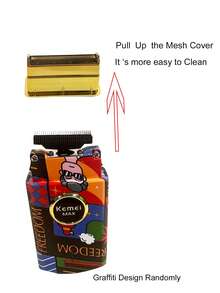 Kemei Electric Beard Hair Trimming & Shaver For Men Fashion Design Graffiti Men's Personal Hair Trimming For Daily Use, Portable Shaver & Hair Trimmer Sideburn Hair Trimming & Removing, T-Blade Hair Trimmer, Christmas Gift For Men, Bald Head Removing, New Year Hair Trimming - Multicolor - View 11