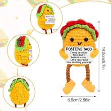 1 Stück Plüschpuppe Ornament mit langen Beinen und aufmunternden Worten, das sich als kleines Geschenk für Freunde und Familie eignet. Das liebevolle Plüschpuppen-Geschenkdesign und die aufmunternden Worte sind sehr warm und süß! - Verschiedenfarbig - Übersicht 7