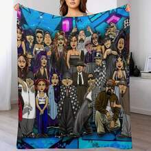 Lil Homies Posters Throw Blanket Anime Cosplay Anime Decoratives Manga Blankets - Black - View 1