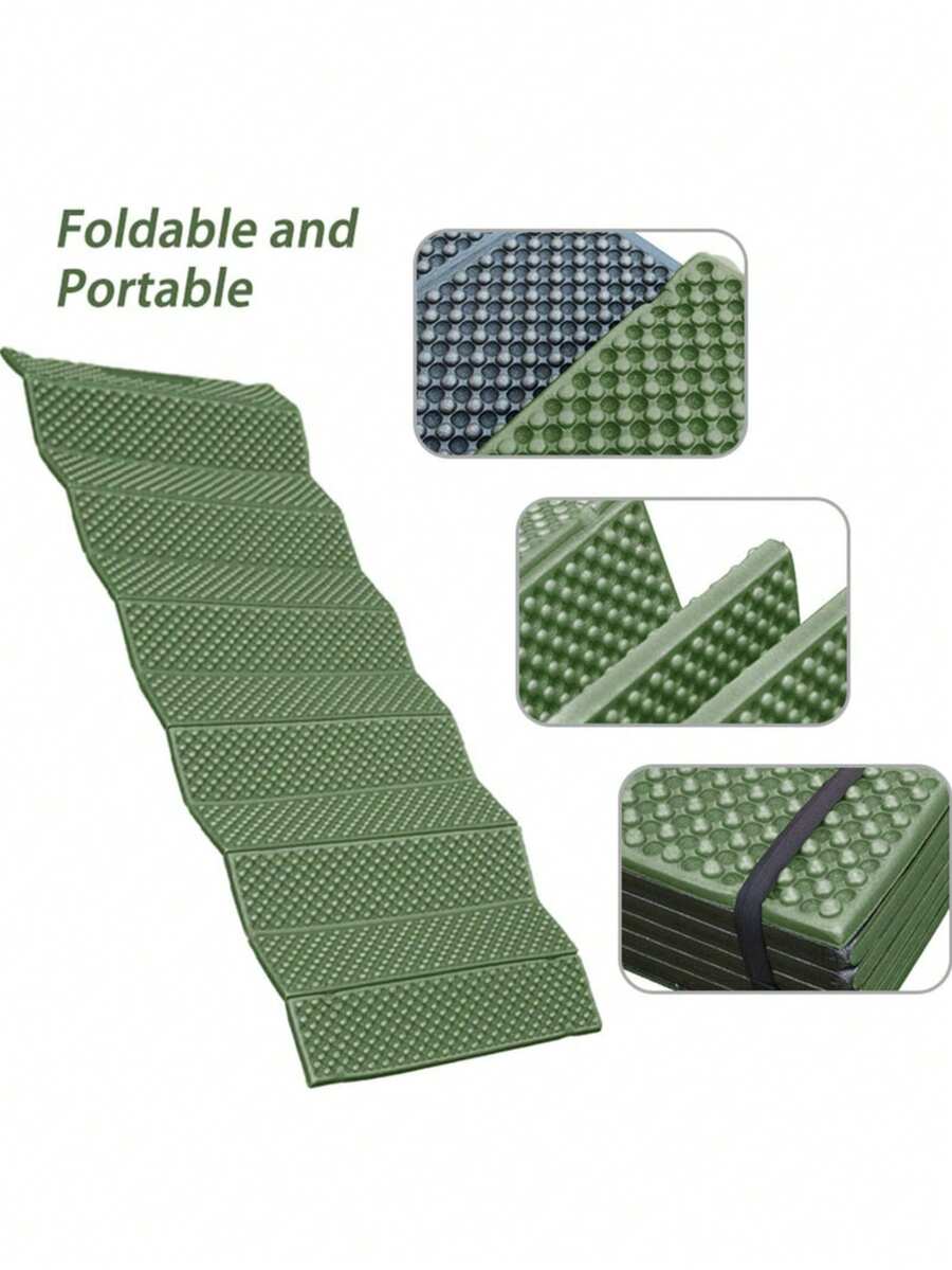 1 pieza/Colchoneta de espuma portátil para acampar, colchoneta de camping plegable y ligera para senderismo al aire libre, picnic - Multicolor - Ver 1