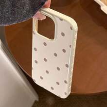 Polka Dot Printed Fashion TPU Anti-Drop Phone Protective Case, Fits For [Phone Model] Waterproof Shockproof Scratch Resistant - Style 8 (1 Piece) - View 3