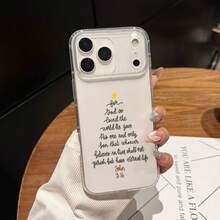 Funda de Teléfono Única Versículo Bíblico Árbol de Navidad Funda Transparente para iPhone 17 Pro Max Air 16 11 15 14 13 12 Pro Max Plus Cubierta Cristiana Transparente para Teléfono Móvil Regalos Ajuste Delgado para Uso Diario - 1 pieza - Ver 6