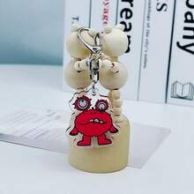 1 قطعة سلسلة مفاتيح وحش صغير، قلادة كرتونية من الأكريليك ذات عيون كبيرة وفراء، مناسبة كهدية عيد ميلاد أو عيد الحب أو عيد الفصح، إكسسوار، لعبة - متعدد الألوان - مشاهدة 6