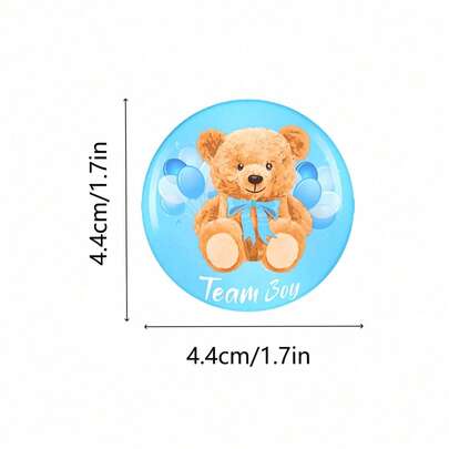 性别揭晓胸针，30 枚，男孩女孩胸针，粉色和蓝色胸针，适合作为婴儿派对礼物、性别揭晓派对用品，塑料材质，不含宝石。