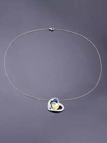 1 PC Gorgeous Heart Cubic Zirconia Necklace Pendant For Women Valentine's Day Gift Wedding Jewelry - 1# - View 5