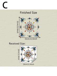 1pc European-Style Colorful Retro Pattern Decorative Sticker, PVC Sticker, Removable Self-Adhesive Easy-Tear Sticker, Home Decoration To Refresh Your Life, Holiday Decoration Sticker, Birthday And Graduation Gift. - Multicolor - View 14