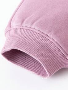 mini bala 2025年冬季女婴红外线抓绒运动裤，抗菌保暖运动裤 - 磚紅 - 查看 8