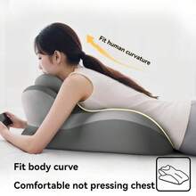 Sleep Pillow, Bed, Memory Cotton, Pad For Feet, Pillow For Legs, Multifunctional Mobile Phone Pillow For Reading, Suitable For Bed, Sofa, Leisure - 粉灰 - 查看 5