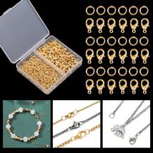 150pcs/Box DIY Jewelry Clasp Set, Includes 50pcs Lobster Clasps And 100pcs Jump Rings, Suitable For Jewelry Making, Handmade Beading Connectors, Necklace Opener Rings, Bracelet & Anklet Connectors, Earring Hanging Connectors, Open Jump Rings, Phone Strap & Keychain Making Supplies - DIY - View 6