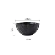高品质黑白陶瓷碗，创意碗，适用于家庭和商业用途 - 圖片色 - 查看 4