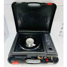 1 Pieza Estufa De Gas Portátil Para Camping - ¡perfecta Para Picnics, Camping, Trekking, Pesca Y Todo Tipo De Actividades Al Aire Libre! - Negro - Ver 4