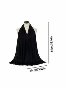 Solid Color Knitted Headscarf - Soft Mercerized Cotton Headscarf, Warm Shawl For Autumn And Winter, Versatile Headscarf Suitable For Daily Wear, Suitable For Casual Outings, Religious Occasions, Office, Travel And Outdoor Activities, Comfortable Mercerized Cotton Scarf, Multi-Purpose Winter Headscarf, Warm Autumn Shawl, Durable Knitted Fabric Scarf, Fashionable Solid Color Headscarf (Various Colors Available) - Multicolor - View 9