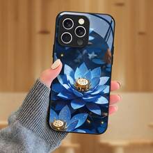 Estas fundas para teléfonos están hechas de vidrio pulido y son adecuadas para modelos de , incluyendo  16, 16E, 15 Pro Max, 14 Plus, 13, 12 y 11 Pro Max.Tienen un diseño de cristal claro con textura pura y efecto espejo, cuidadosamente elaborado - OT8370. - Colores mixtos - Ver 5