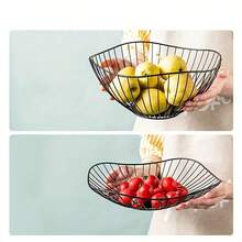 Giỏ đựng trái cây bằng kim loại hai lớp phong cách cổ điển - Giỏ đựng đồ nhiều lớp dung tích lớn, thiết kế vuông vắn, chắc chắn và bền bỉ, trang trí nhà bếp và phòng ăn, giá đựng trái cây thẩm mỹ hiện đại, sắp xếp trái cây, đồ dùng, khăn ăn, cấu trúc nhiều lớp - Nhiều màu - Xem 10