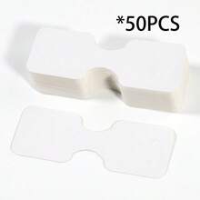 50 PIEZAS Tarjeta de cartón plegable en blanco para exhibir collares de cuero, tarjeta de papel kraft plegable para joyería - Multicolor - Ver 10