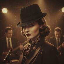 Denim Trilby Fedora Hat For Men Women Vintage Top Hat Causal Jazz Cap For Daily Party Club - 黑色 - 查看 5