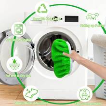 4-Piece Set Of Washable Fiber Mop Pads, Reusable And Compatible With Standard Mops, Suitable For Living Rooms, Bedrooms, Bathrooms, Kitchens, Multifunctional Cleaning Tools - 綠色 - 查看 9