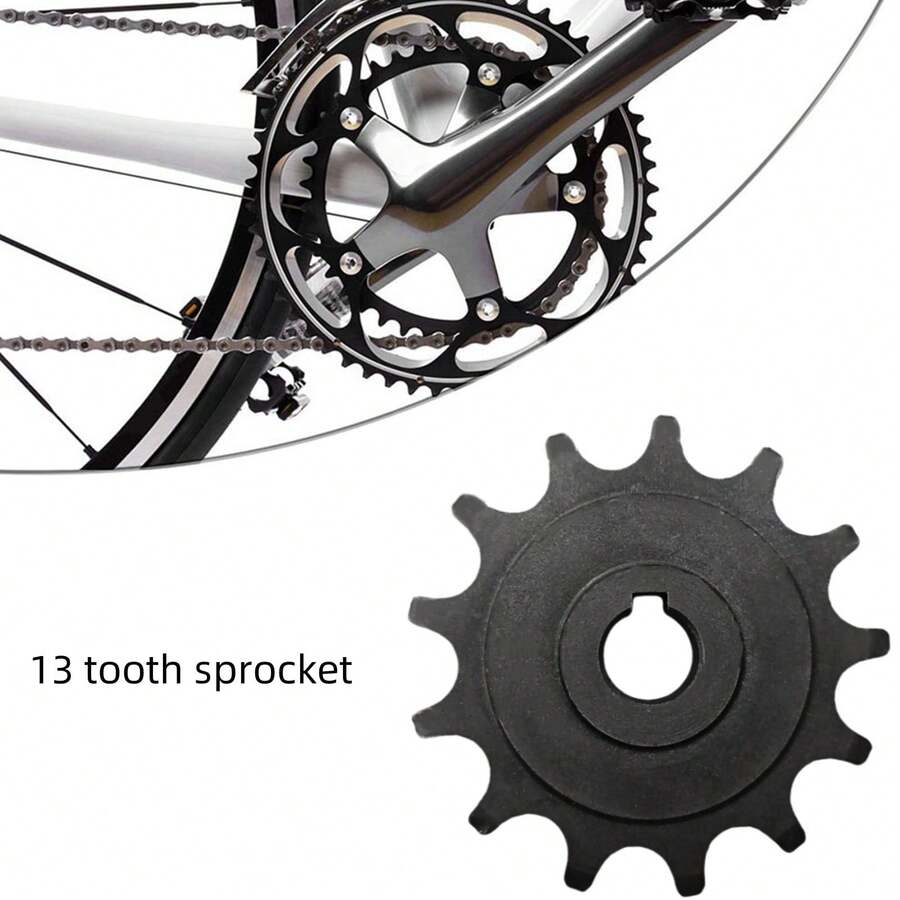 1pc 13T Fixed Sprocket, Chain Small Gear Replacement Part, Rust-Resistant & Wear-Resistant, Suitable For Electric Bicycle Motor To Improve Transmission Efficiency
