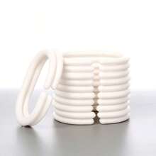 12pcs Multi-Functional Shower Curtain Hooks - Durable C-Shaped Hangers For Hanging Shower Curtain Rod, Essential Bathroom Accessory - Multicolor - View 8