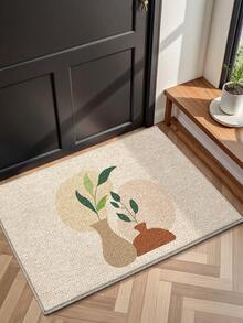 DAJIANG 1 tấm thảm bếp in hình bình hoa và cây cối kiểu cổ điển màu kaki, mềm mại và dày dặn, thảm cửa ra vào họa tiết hoa tối giản, thảm trải sàn chống trượt dệt thủ công cho phòng khách, hành lang. - Nhiều màu - Xem 5