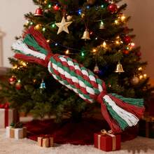 Durable Cotton Rope Chew Toys For Dogs - Christmas Series: Durable, Suitable For Teething, Interactive And Can Relieve Boredom For Pets