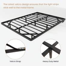 SHA CERLIN Twin/Full/Queen/King Size Floating Bed Frame With Smart LED Lights And Charging Station, Heavy Duty Metal Platform Bed With Modern Design, No Box Spring Needed, Easy Assembly, Black - Xem 7